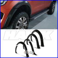 Gloss Black Wheel Arch Wide Body Kit Fender Flares For Ford Ranger T7 2015-2019