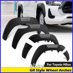 Gr Style Wheel Arches Fender Flares Wide Body Kit For Toyota Hilux 2015+ Black
