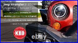 KBD Durable Polyurethane 4 PC Front & Rear Fender Flares Fits Wrangler JK 07-18