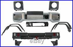 Kit for Mercedes G W463 89-13 G65 Look Fender Flares Headlights Covers LED DRL