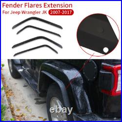 Left and Right Fender Flares Extension Kit For Jeep Wrangler JK 2007-2017