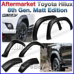 Matte Black Fenders Flare Kit For Toyota Hilux GUN GUN1 TRD Look Wheel Fender 2G