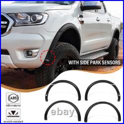 Matte Black Wheel Arch Wide Body Kit Fender Flares For Ford Ranger T8 2019-2022