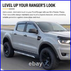 Matte Black Wheel Arch Wide Body Kit Fender Flares For Ford Ranger T8 2019-2022