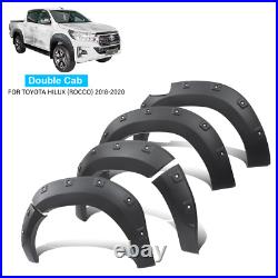 Matte Black Wheel Arches Fender Flares Body Kit for Toyota Hilux Rocco 2018-2020