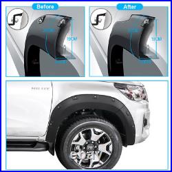 Matte Black Wheel Arches Fender Flares Body Kit for Toyota Hilux Rocco 2018-2020