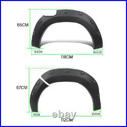 Matte Black Wheel Arches Fender Flares Body Kit for Toyota Hilux Rocco 2018-2020