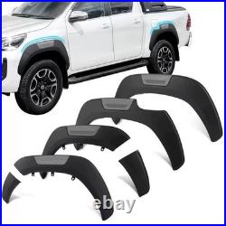 Matte Wheel Arch Kit Fender Flares For Toyota Hilux MK8 MK9 Invincible 2015-2025