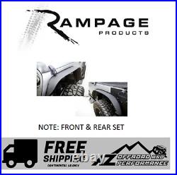 Rampage Steel Trail Fender Flare Set fits 07-18 Jeep Wrangler JK JKU 867981
