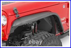 Rough Country Front Tubular Fender Flare Kit-Black for Jeep Wrangler JK 10531
