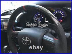 Toyota hilux rocco vigo carbon fiber steering wheel trd kit grill flare fender