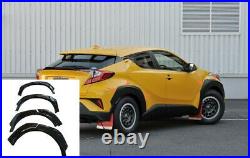Unpainted Front & Back Fender Flares Protector Kit For Toyota CHR C-HR 2016-2019