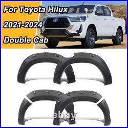 Wheel Arches Extensions Fender Flares Kit For Toyota Hilux 2021-2024 Double Cab