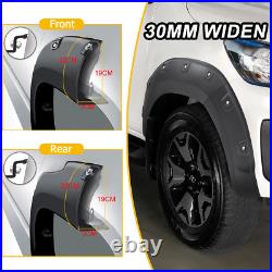 Wheel Arches Extensions Fender Flares Kit For Toyota Hilux 2021-2024 Double Cab