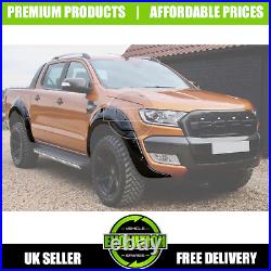 Wheel Arches Gloss Black Bolt Look Wide Fits Ford Ranger 2015-2019 T7 Fenders