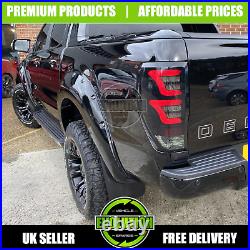 Wheel Arches Gloss Black Bolt Look Wide Fits Ford Ranger T8 2019-2022 Fenders