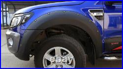 Wide Body Extended Wheel Arches Trim Fender Flare Kit For 2011-15 Ford Ranger T6