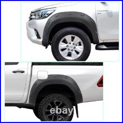 Wide Body Wheel Arches Fender Flares Kit for Toyota Hilux Revo 2015-2020 Black Wide Body Wheel Arches Fender Flares Kit for Toyota Hilux Revo 2015-2020 Black