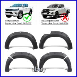 Wide Body Wheel Arches Fender Flares Kit for Toyota Hilux Revo 2015-2020 Black