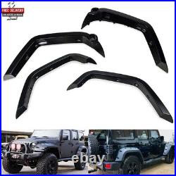 Wide Extended Rivet Wheel Arches Fender Flare Kit For 07-18 Jeep Wrangler III JK