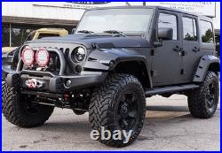 Wide Extended Rivet Wheel Arches Fender Flare Kit For 07-18 Jeep Wrangler III JK
