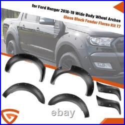 Wide Matte Black Wheel Arches Gloss Fender Flares Kit For Ford FENDER FLARES