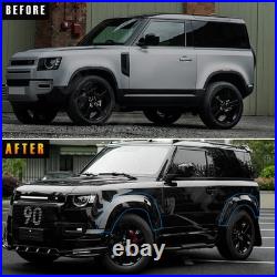 Wide Wheel Arch Fender Flare Trim Kit Set For 2020+ Defender 90 L663 Gloss Black