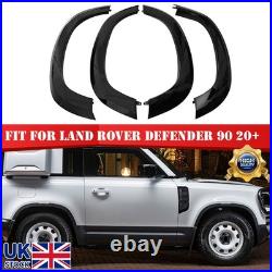 Wide Wheel Arch Fender Flare Trim Kit Set For 2020+ Defender 90 L663 Gloss Black