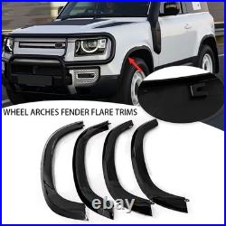 Wide Wheel Arch Fender Flare Trim Kit Set For 2020+ Defender 90 L663 Gloss Black