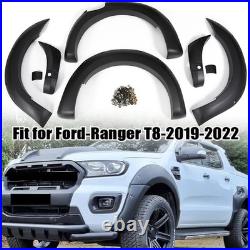 Wide Wheel Arches Fender Flares Body Kit 6Pcs Black For Ford Ranger T8 2019-2022