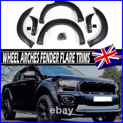 Wide Wheel Arches Fender Flares Body Kit Black 6PCS For Ford Ranger T8 2019-2022