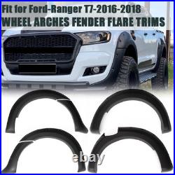 Wide Wheel Arches Fender Flares Body Kit Black For Ford Ranger T7 2016-2018 NEW