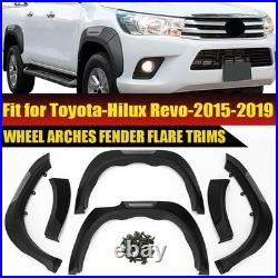 Wide Wheel Arches Fender Flares Body Kit Black For Toyota Hilux Revo 15-19