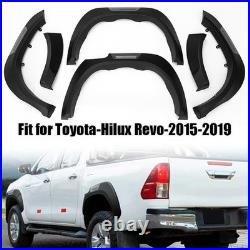 Wide Wheel Arches Fender Flares Body Kit Black For Toyota Hilux Revo 15-19