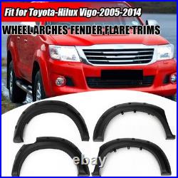 Wide Wheel Arches Fender Flares Body Kit Black For Toyota Hilux Vigo 2005-2014