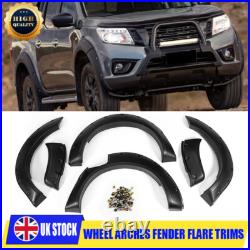 Wide Wheel Arches Fender Flares Body Kit For Nissan Navara D23 Np300 14-20 Black