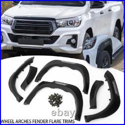 Wide Wheel Arches Fender Flares Body Kit For Toyota Hilux Revo 2015-19 Black