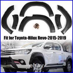 Wide Wheel Arches Fender Flares Kit Matte Black For Toyota Hilux Revo 2015-2019