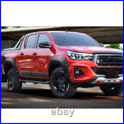 Wide Wheel Arches Fender Flares Kit Matte Black For Toyota Hilux Revo 2015-2019